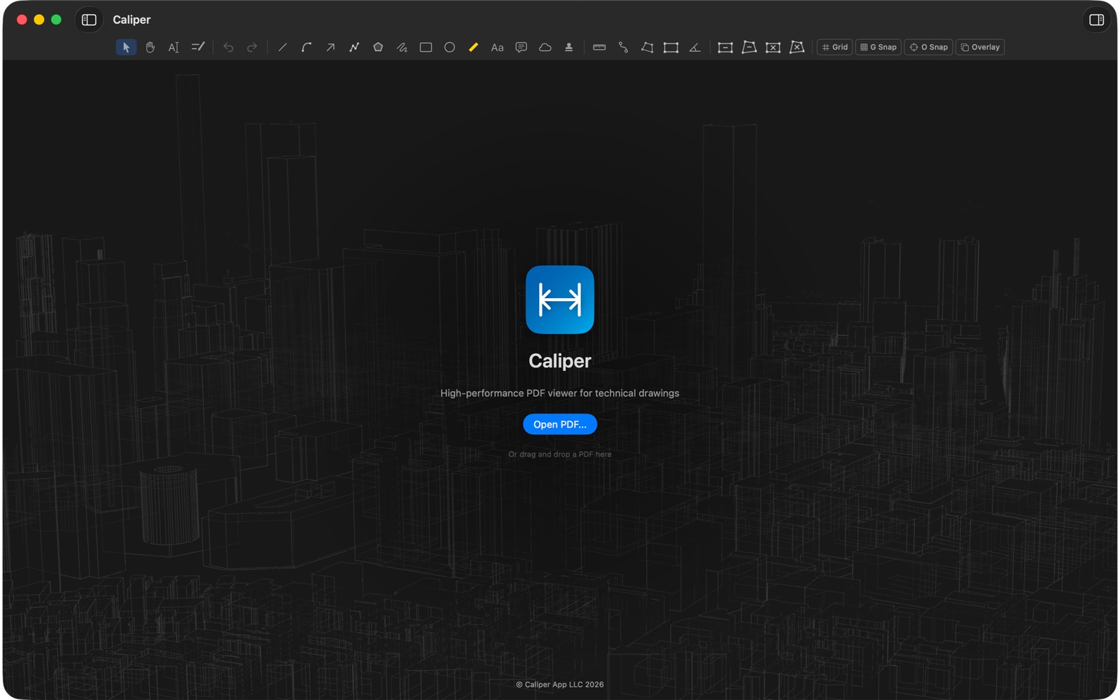 The Caliper app open on macOS